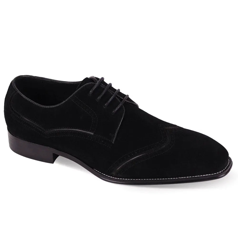 Giovanni Samson Suede Brogue Dress Shoes in Black